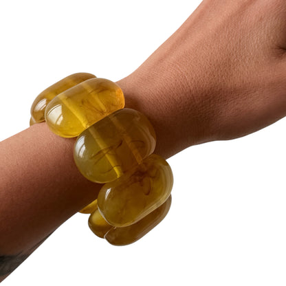 Pulsera resina mostaza - AC