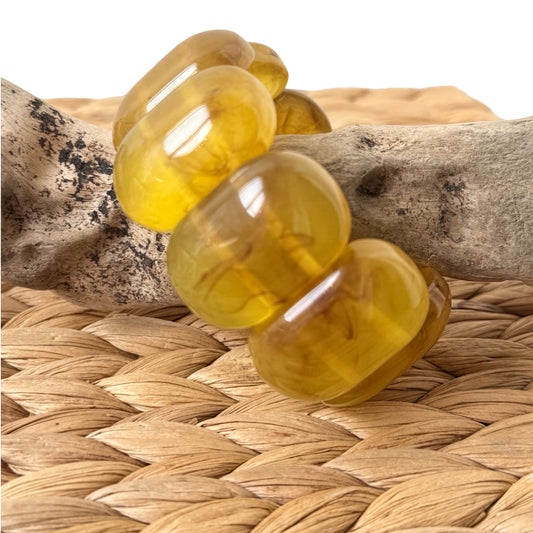 Pulsera resina mostaza - AC