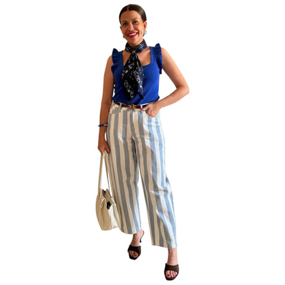 Top volantes azul klein - AC
