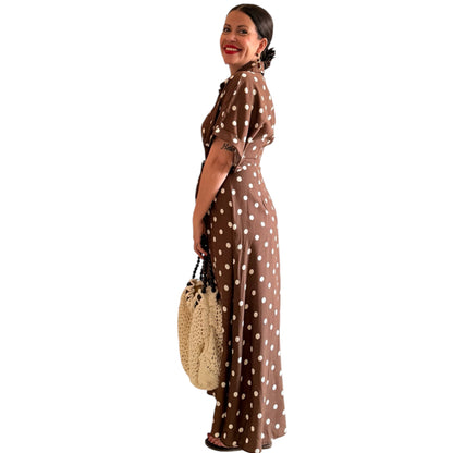 Vestido Lunares choco-beige - AC