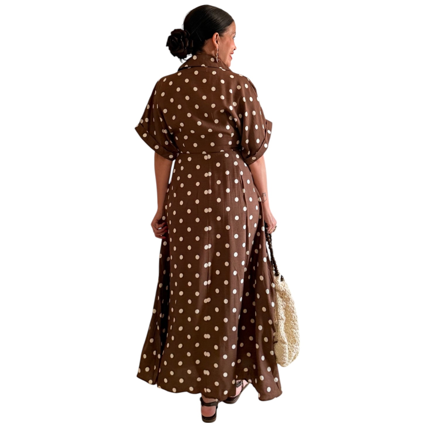 Vestido Lunares choco-beige - AC