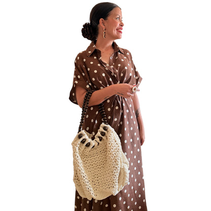 Vestido Lunares choco-beige - AC
