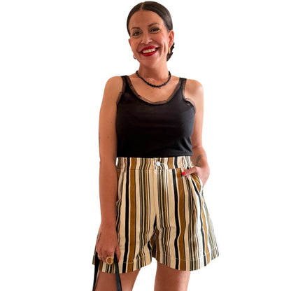 Top tirantes tul negro - AC