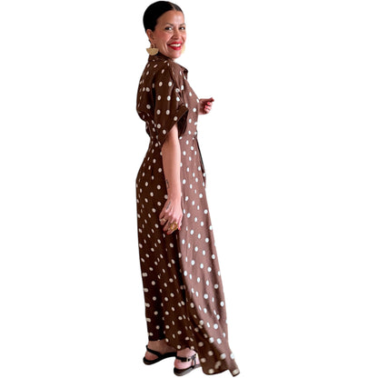 Vestido Lunares choco-beige - AC