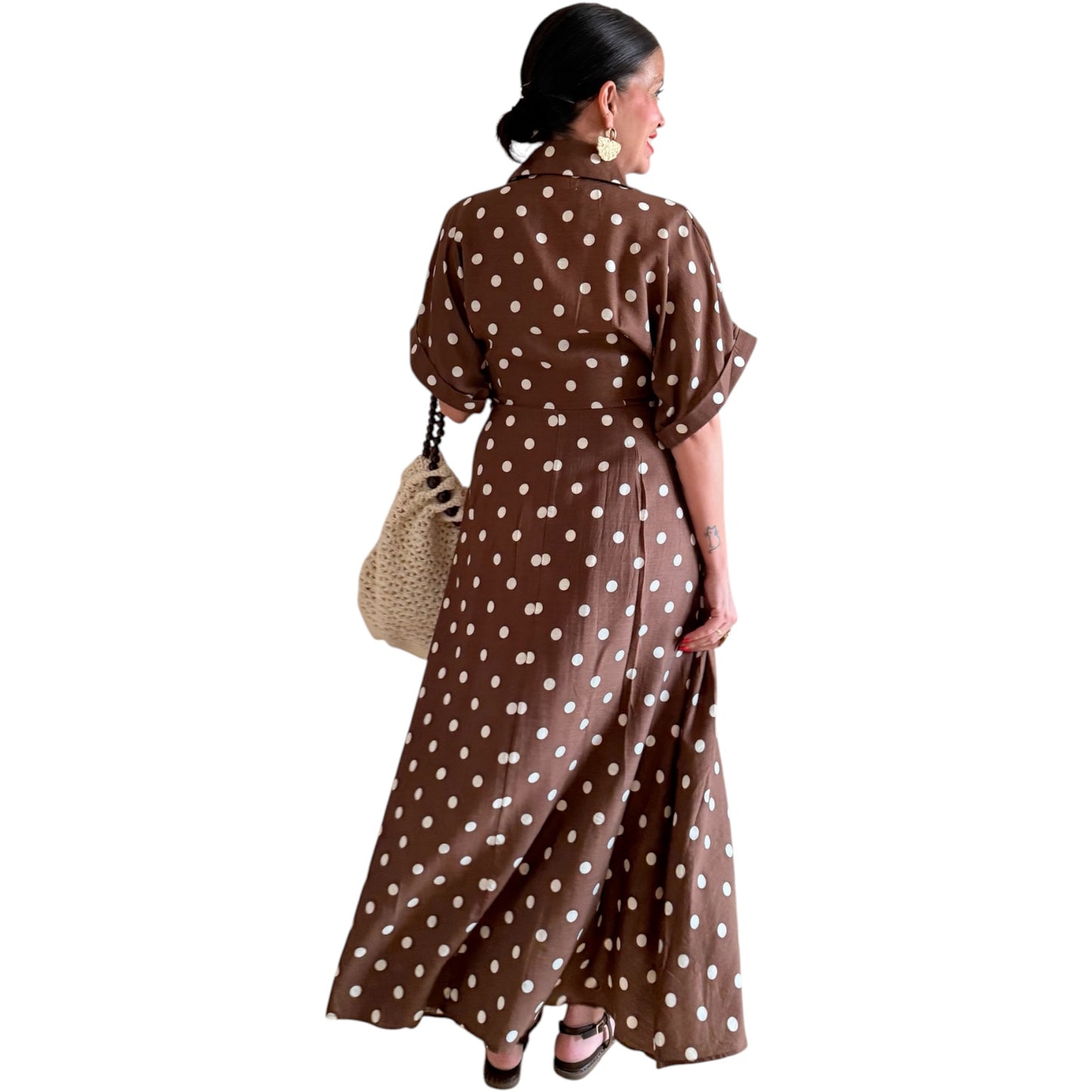 Vestido Lunares choco-beige - AC