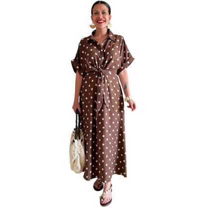 Vestido Lunares choco-beige - AC