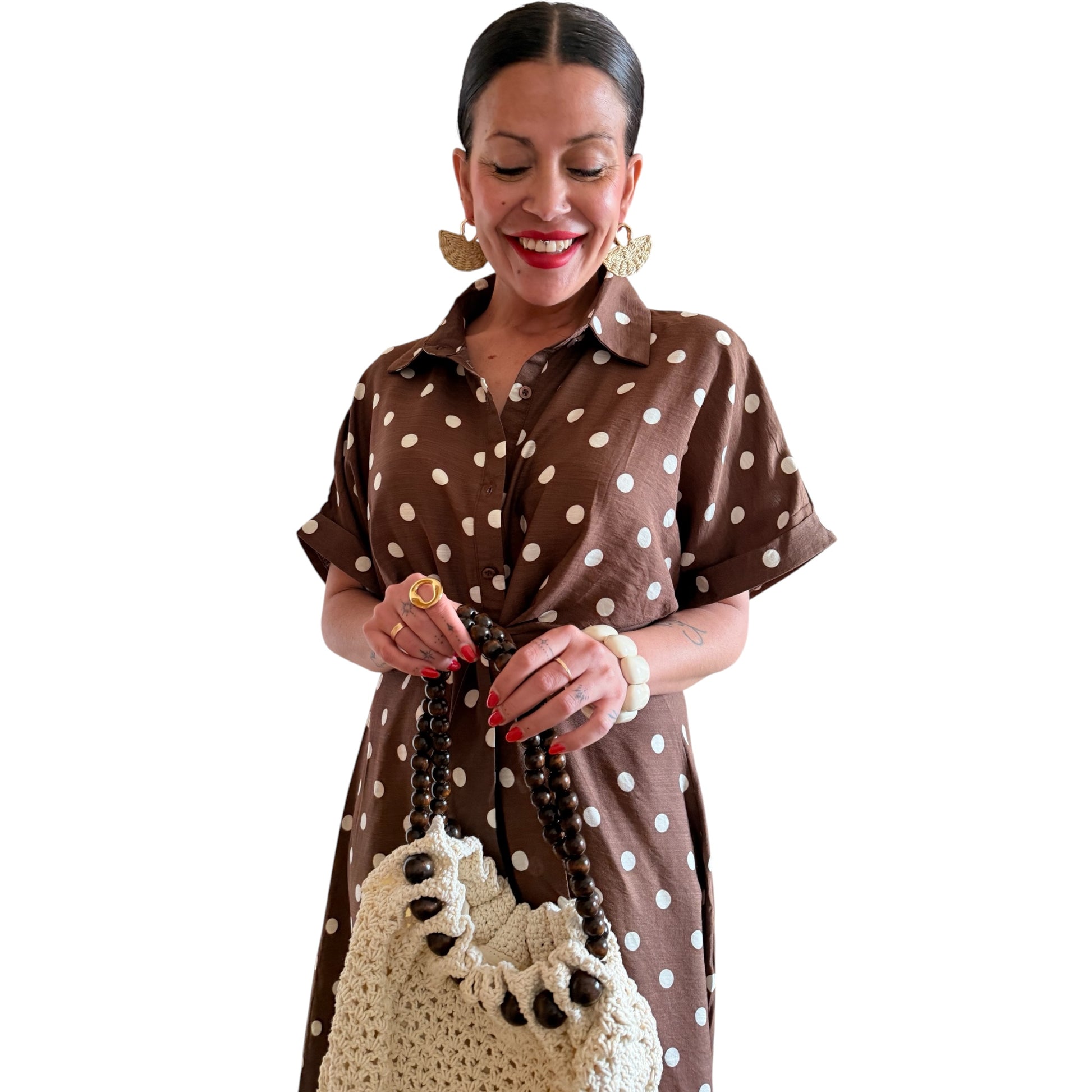 Vestido Lunares choco-beige - AC
