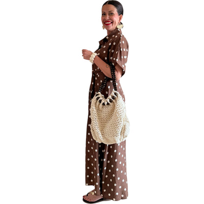 Vestido Lunares choco-beige - AC