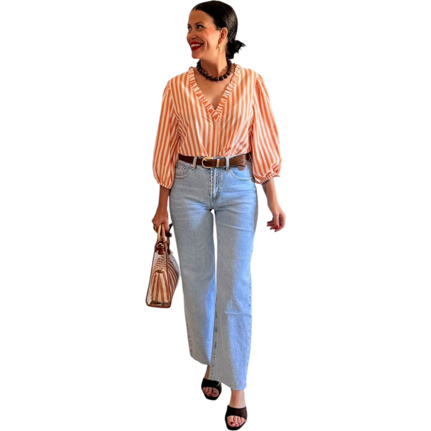 Camisa rayas orange