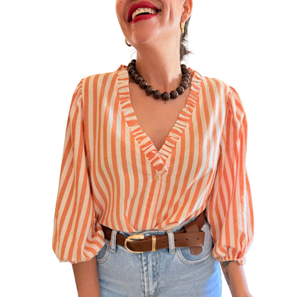 Camisa rayas orange