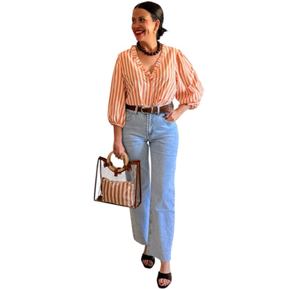Camisa rayas orange