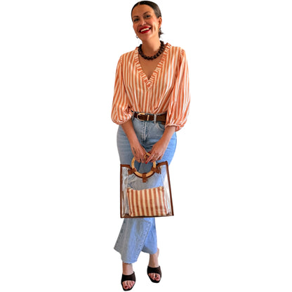 Camisa rayas orange