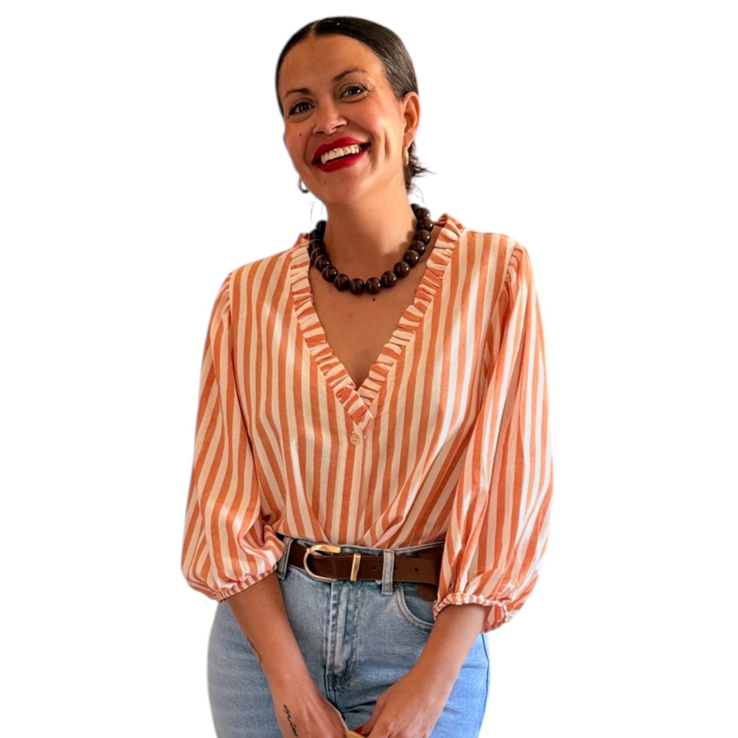 Camisa rayas orange