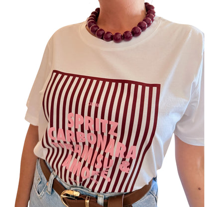 Camiseta Rayas burdeos