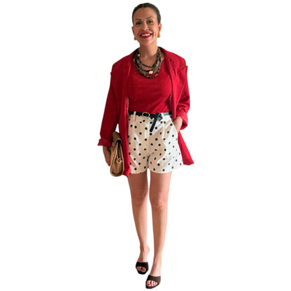 Short lunares choco y crudo