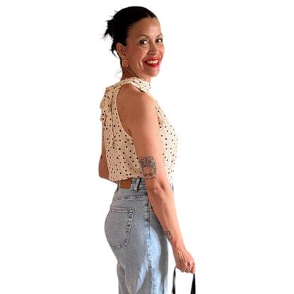 Blusa halter lunares