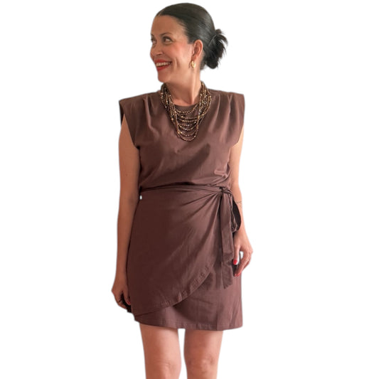 Vestido lazo chocolate