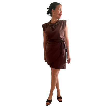 Vestido lazo chocolate