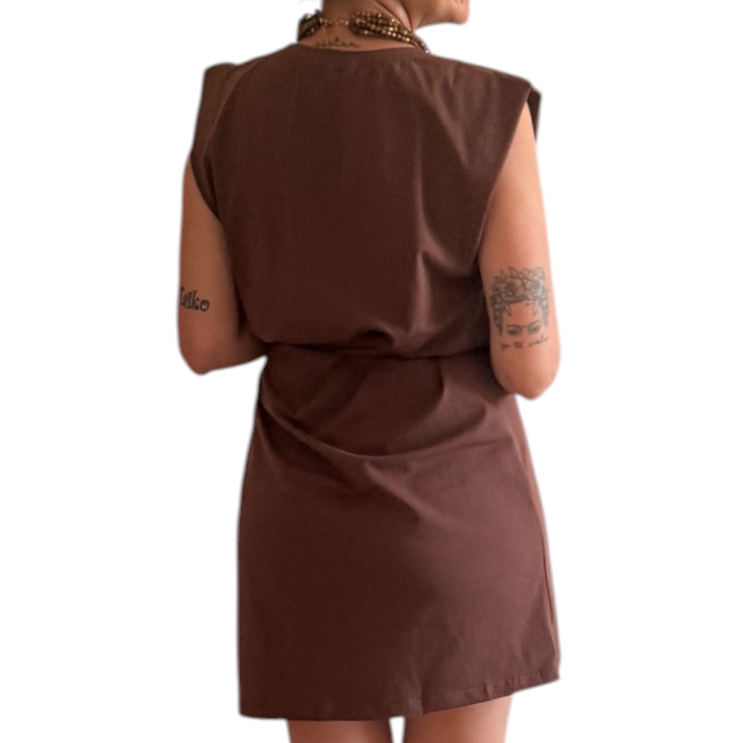 Vestido lazo chocolate