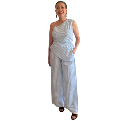 Conjunto rayas azul