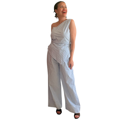 Conjunto rayas azul