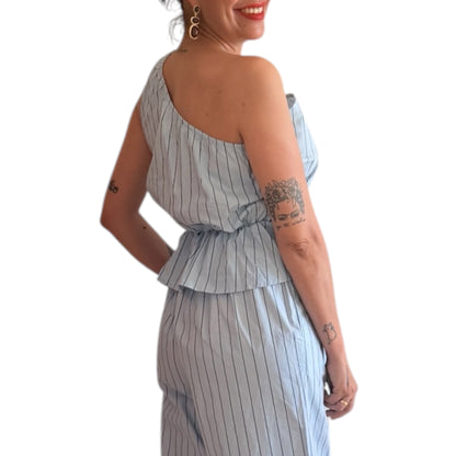 Conjunto rayas azul