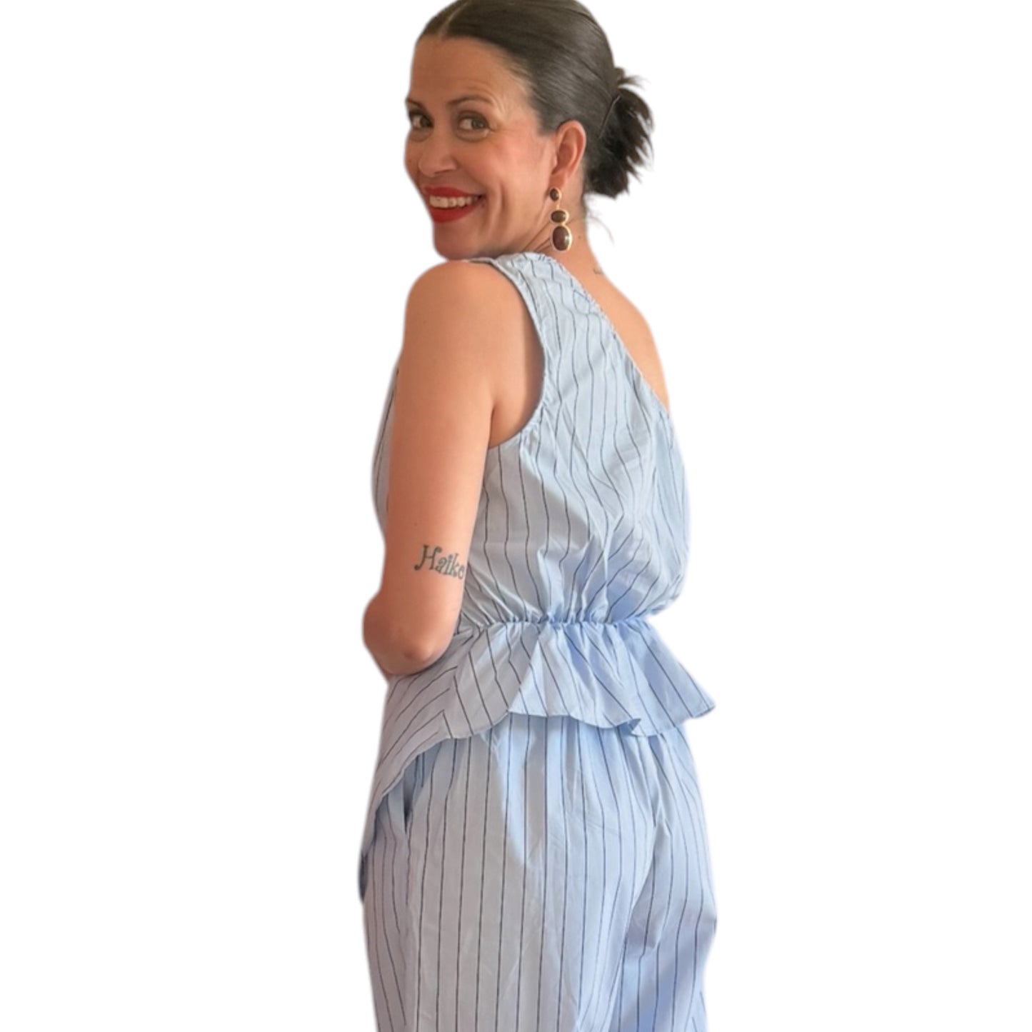 Conjunto rayas azul