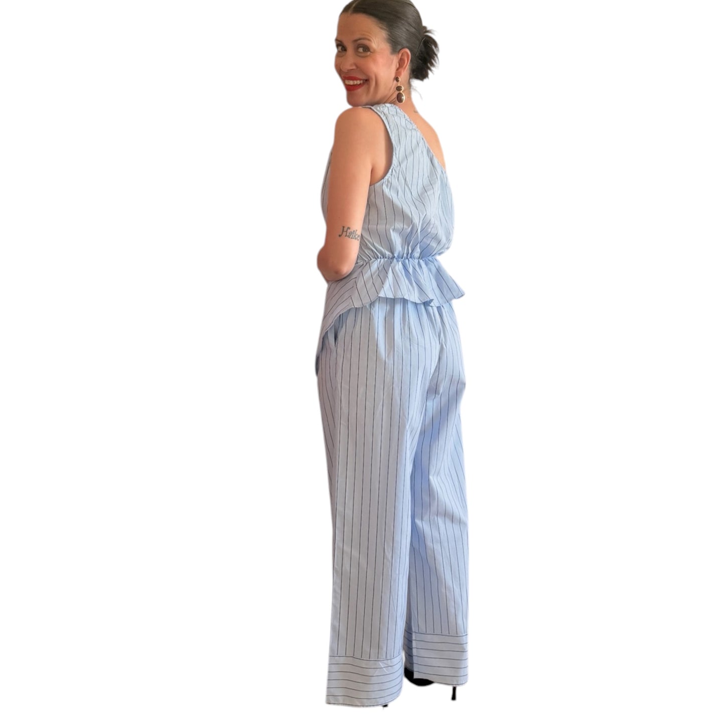 Conjunto rayas azul