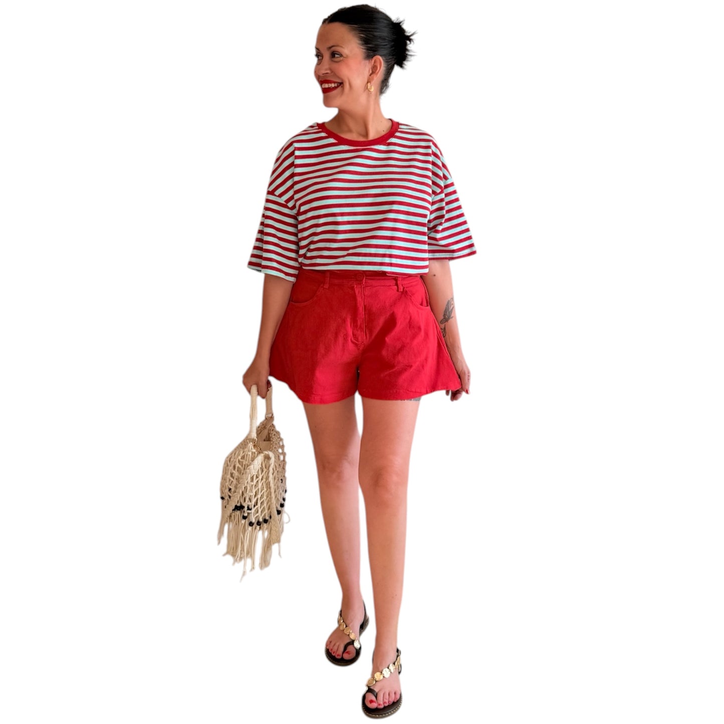 Short vuelo rojo