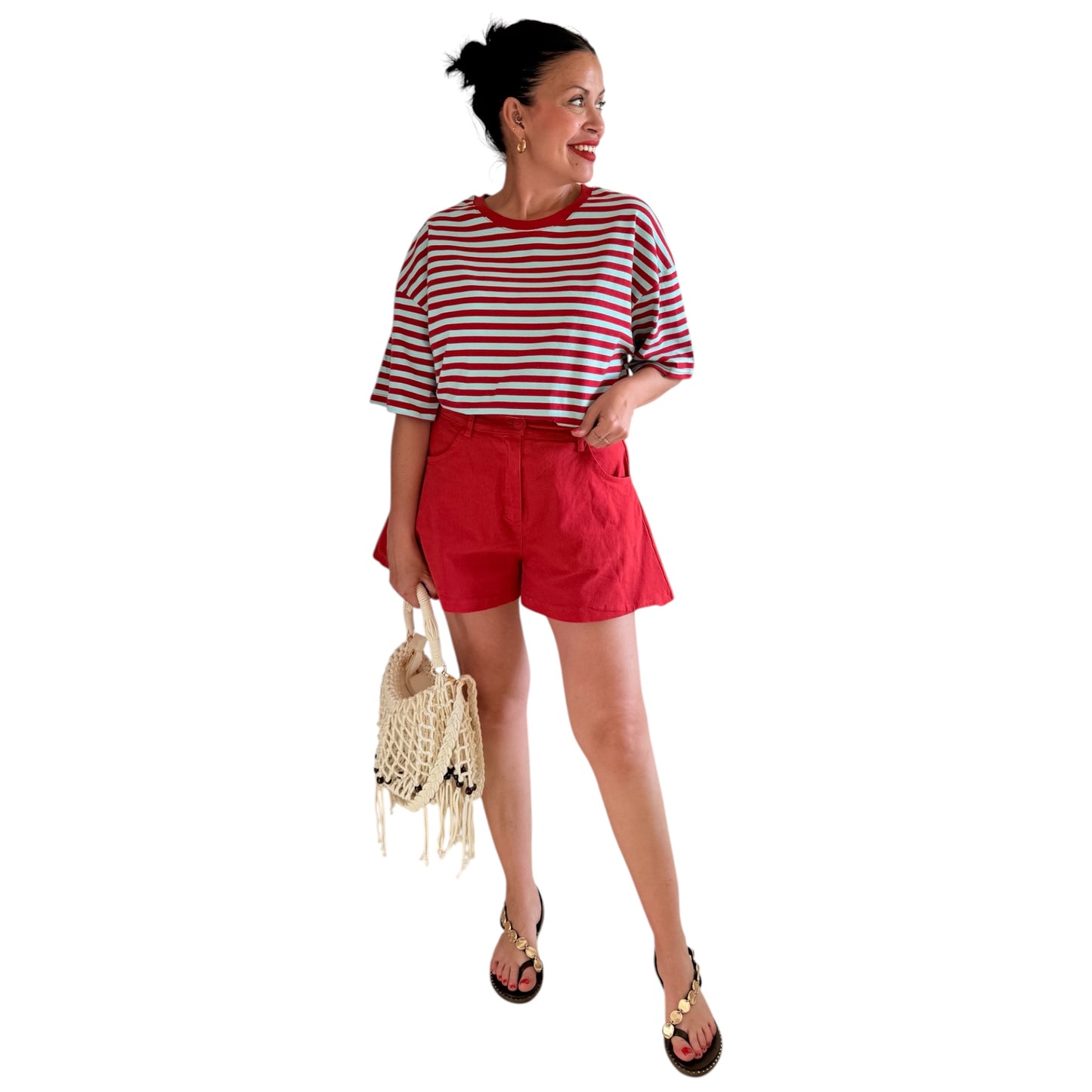 Short vuelo rojo