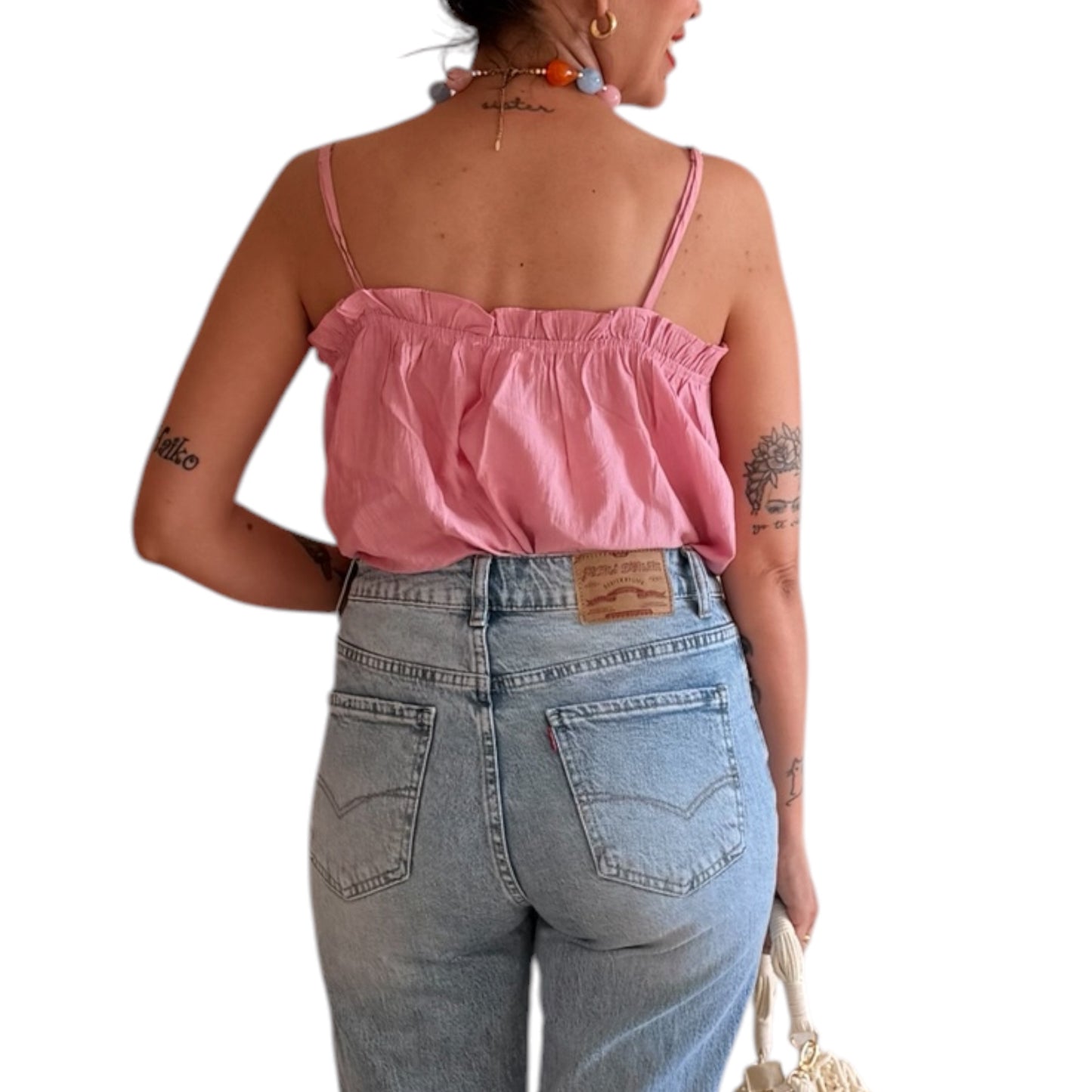 Top tirantes rosa bebé