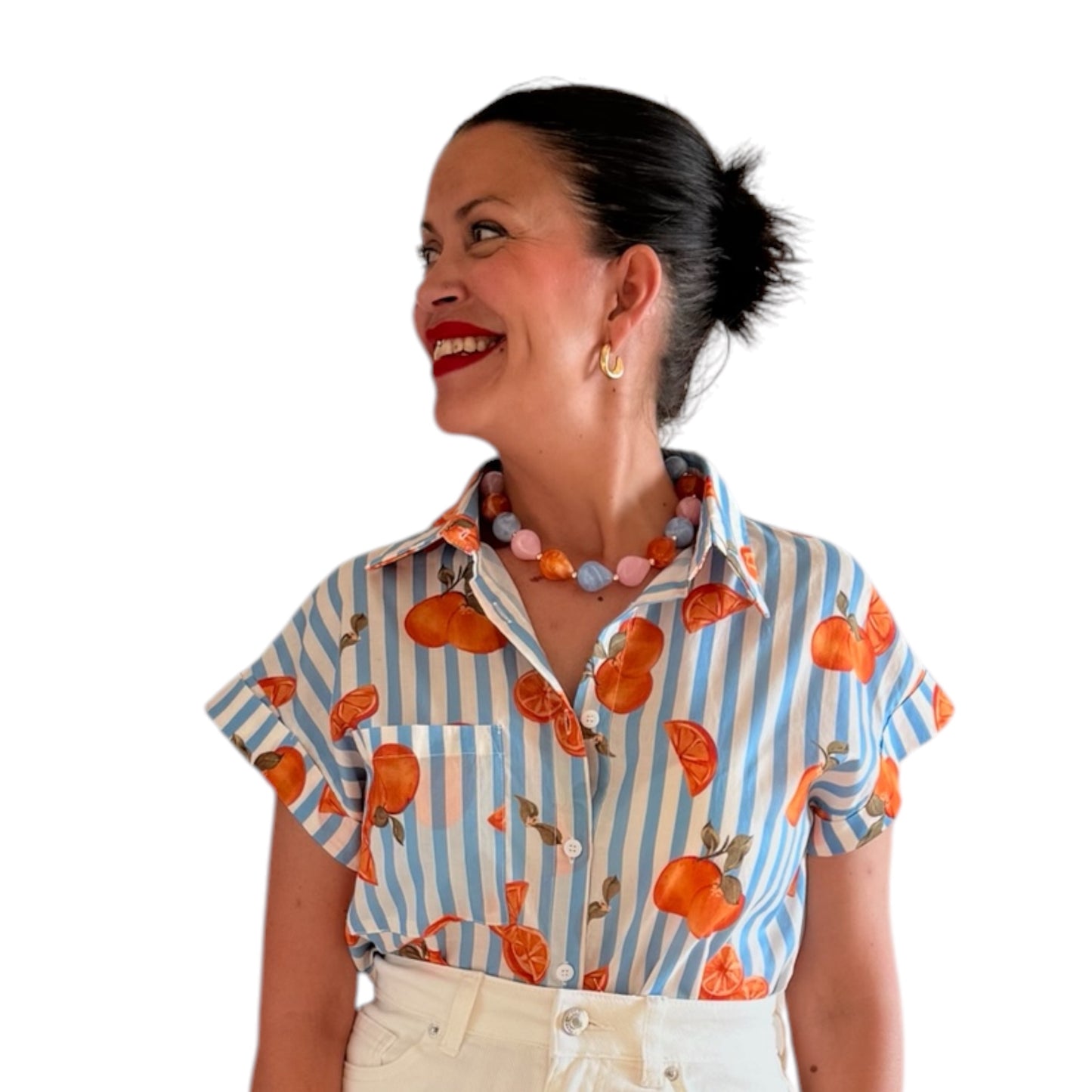 Camisa rayas naranjas