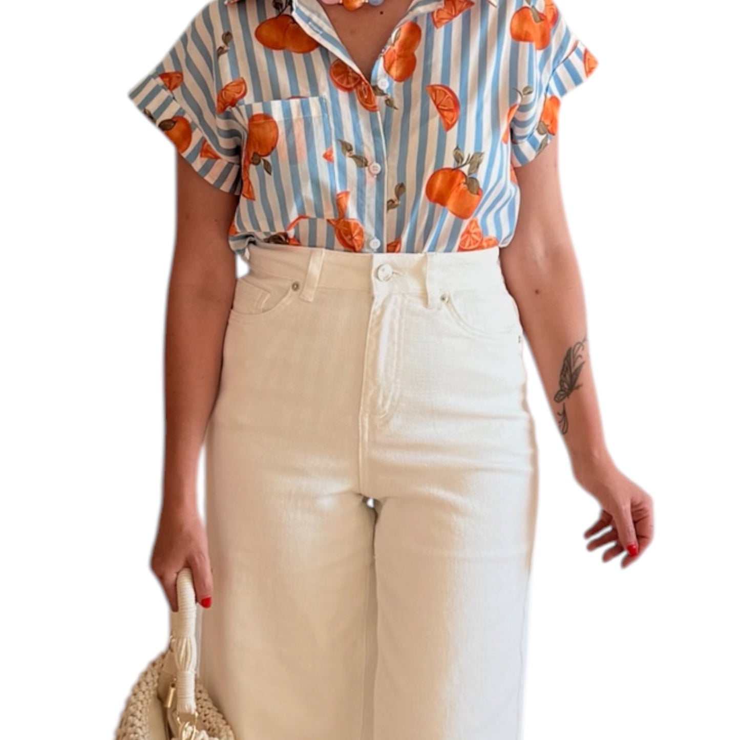 Camisa rayas naranjas