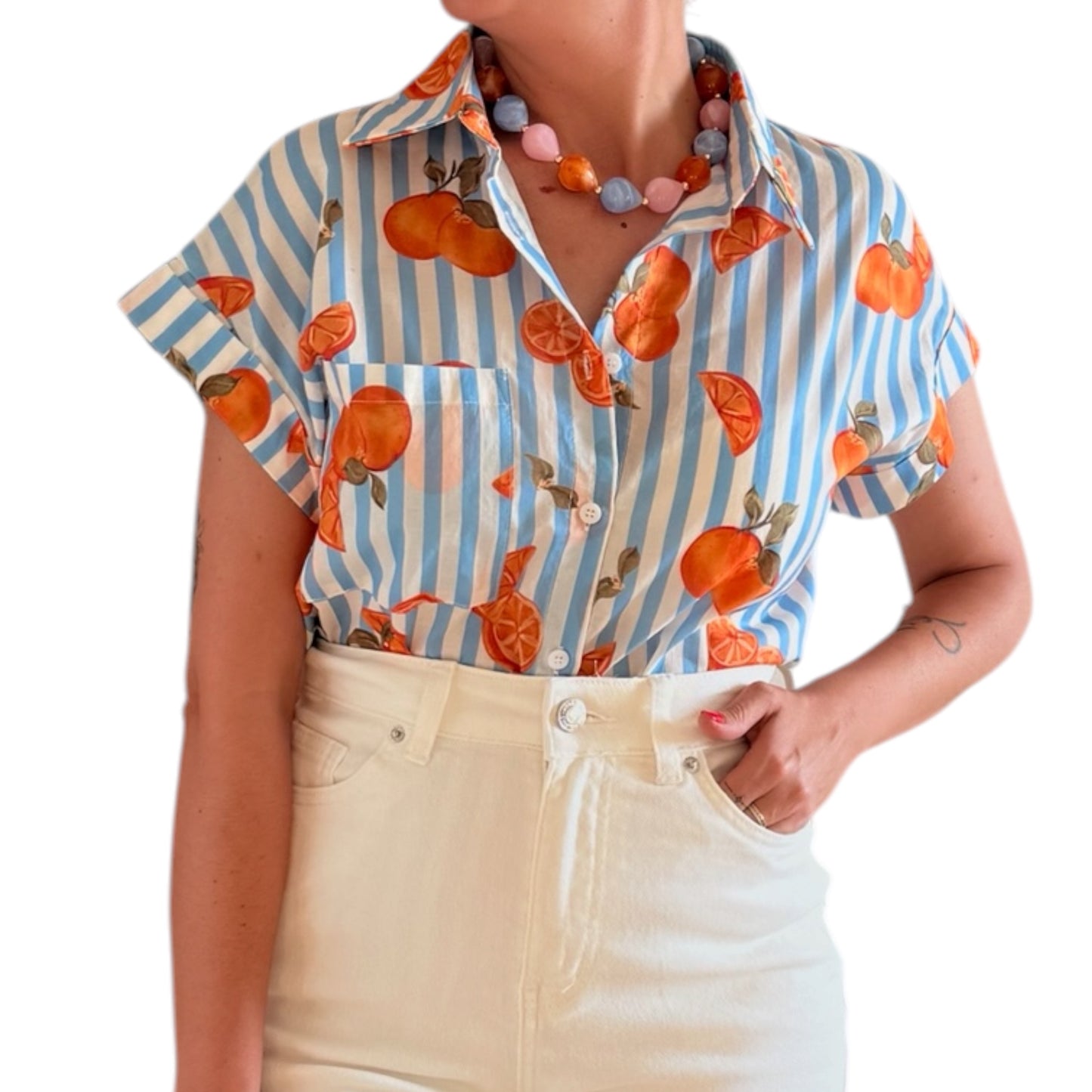 Camisa rayas naranjas
