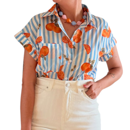 Camisa rayas naranjas