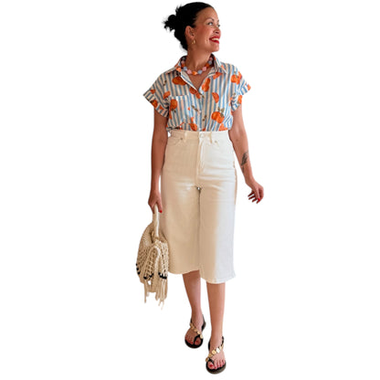 Camisa rayas naranjas