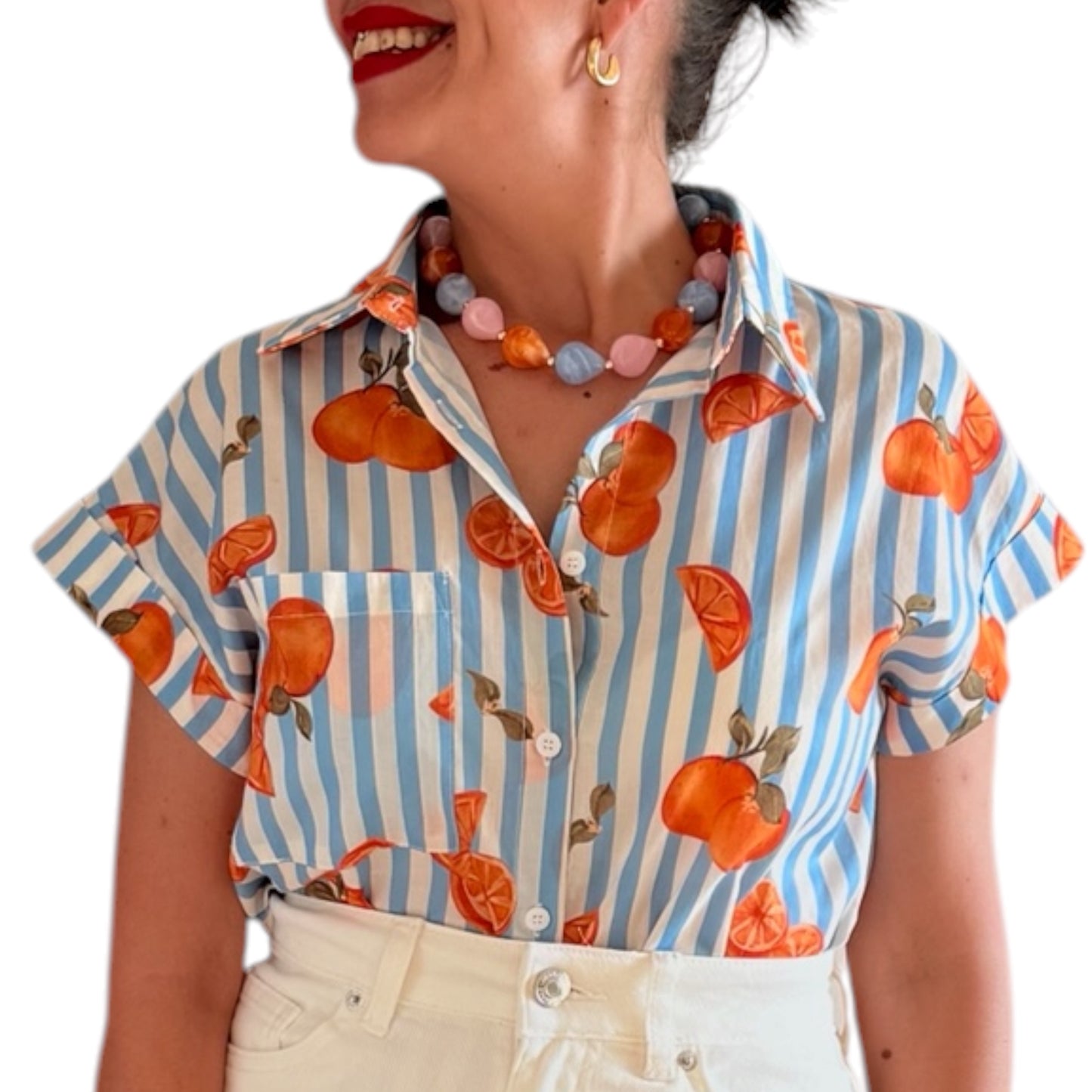 Camisa rayas naranjas