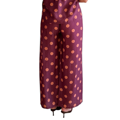 Conjunto lunares morado y naranja