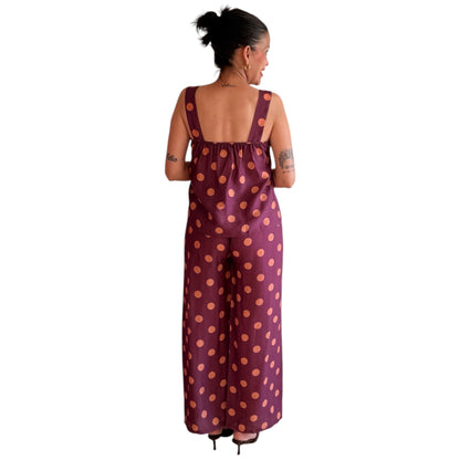Conjunto lunares morado y naranja