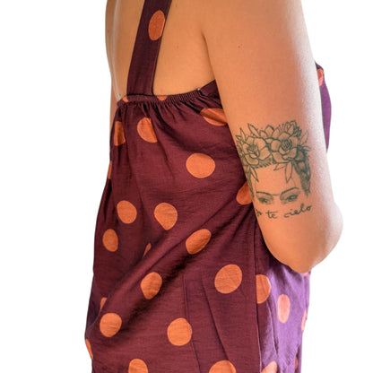 Conjunto lunares morado y naranja