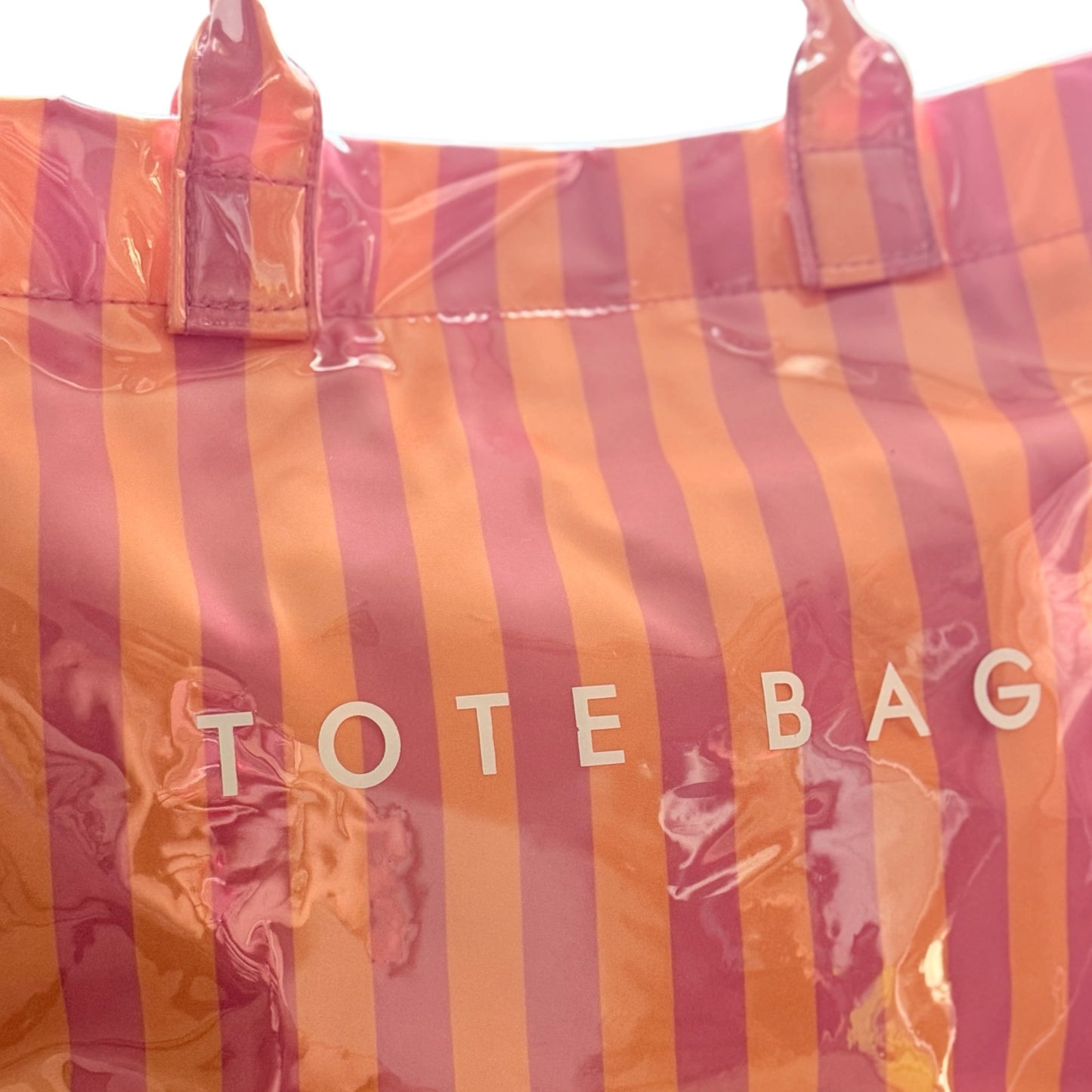 Bolso rayas the tote bag  naranja - rosa