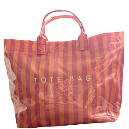 Bolso rayas the tote bag  naranja - rosa