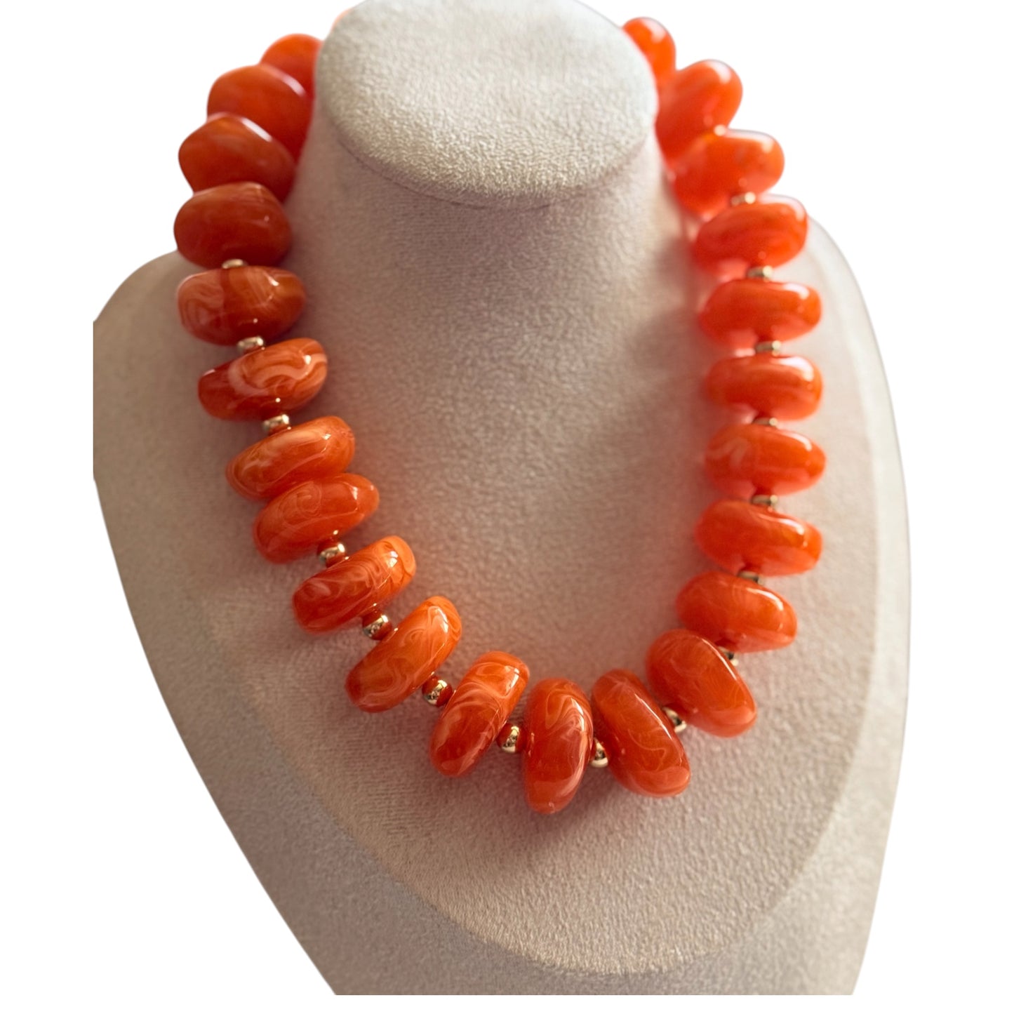 Collar piedras naranjas