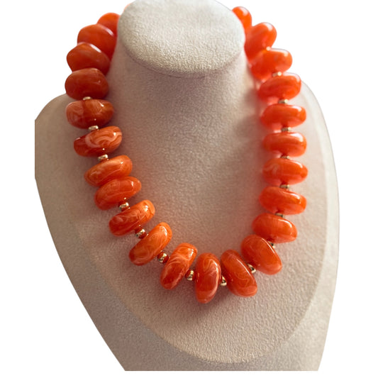 Collar piedras naranjas