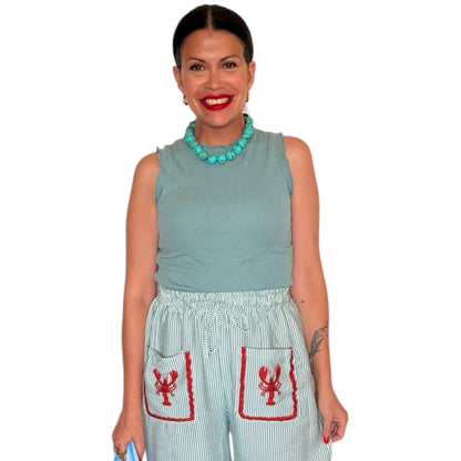 Pantalón rayas langosta