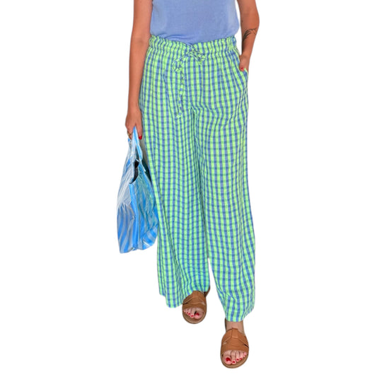 Pantalón cuadry vichy flúor