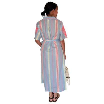 Vestido camisero colorido
