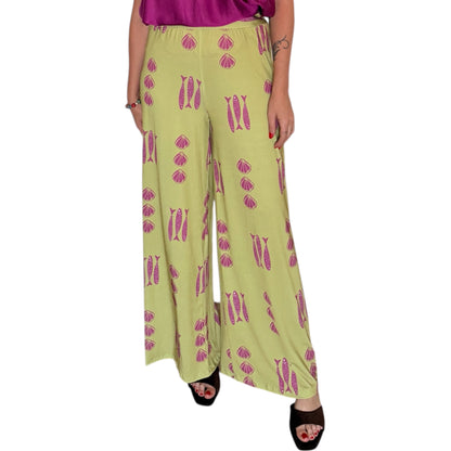 Pantalón mar verde y lila