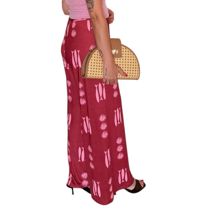 Pantalón mar rojo y rosa