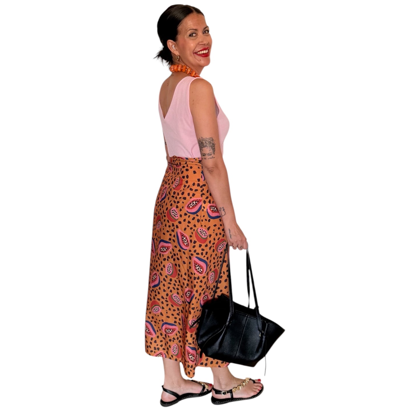 Falda pareo Papaya naranja